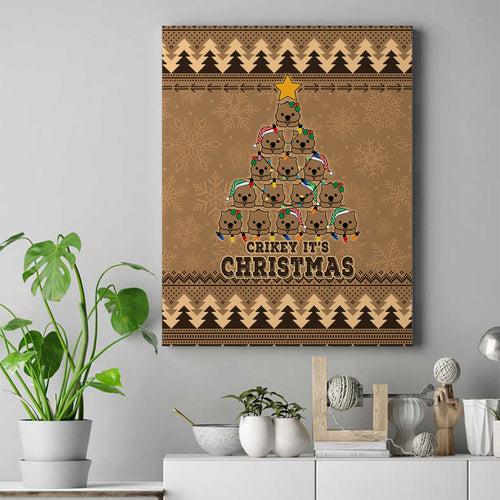 wombat-christmas-tree-canvas-wall-art-australia-merry-xmas-simple-style
