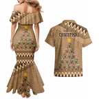 wombat-christmas-tree-couples-matching-mermaid-dress-and-hawaiian-shirt-australia-merry-xmas-simple-style
