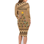 wombat-christmas-tree-family-matching-long-sleeve-bodycon-dress-and-hawaiian-shirt-australia-merry-xmas-simple-style