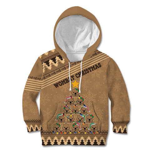wombat-christmas-tree-kid-hoodie-australia-merry-xmas-simple-style
