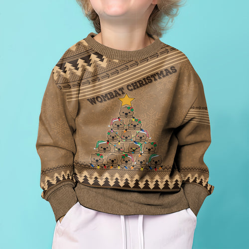 wombat-christmas-tree-kid-ugly-christmas-sweater-australia-merry-xmas-simple-style