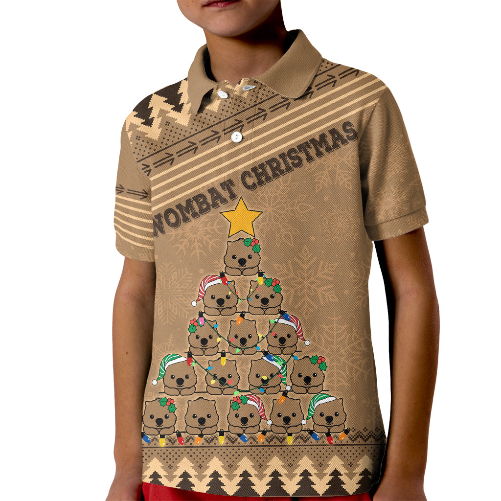 wombat-christmas-tree-kid-polo-shirt-australia-merry-xmas-simple-style