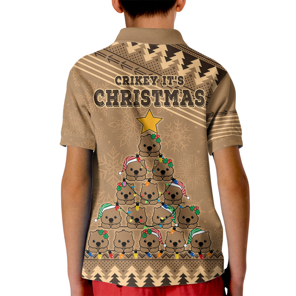 wombat-christmas-tree-kid-polo-shirt-australia-merry-xmas-simple-style