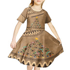 wombat-christmas-tree-kid-short-sleeve-dress-australia-merry-xmas-simple-style