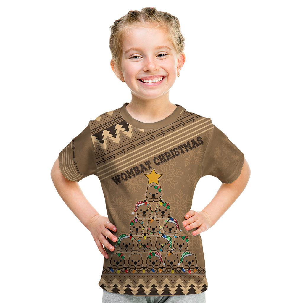 wombat-christmas-tree-kid-t-shirt-australia-merry-xmas-simple-style