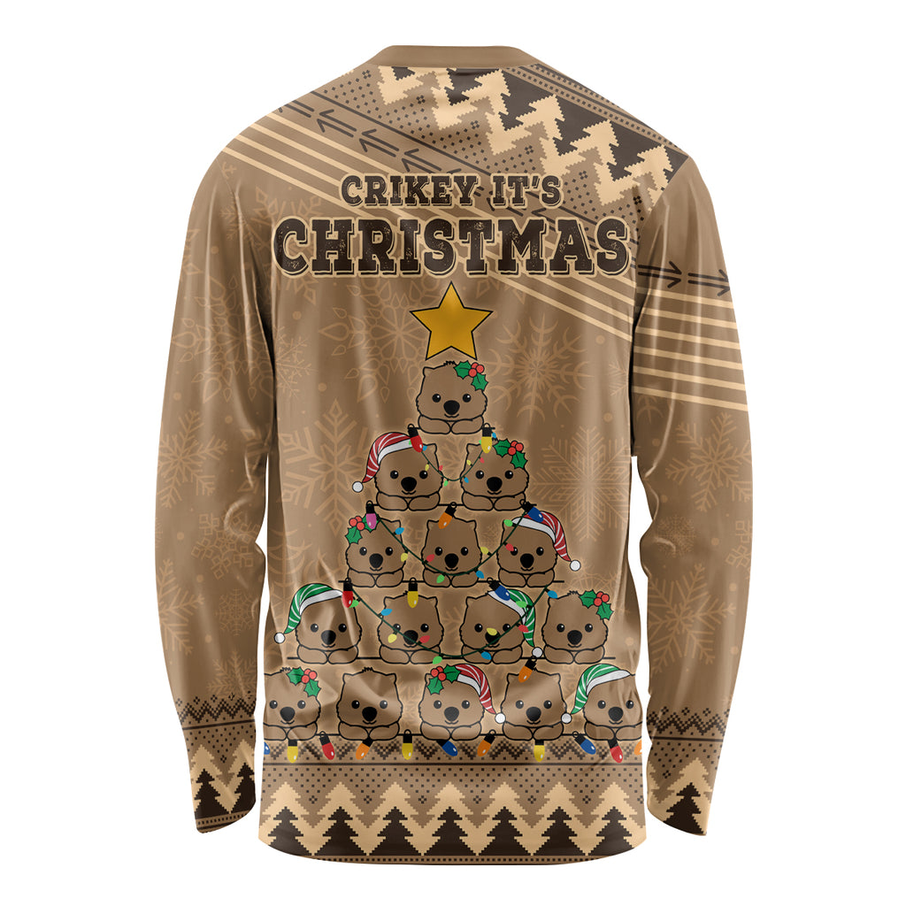 wombat-christmas-tree-long-sleeve-shirt-australia-merry-xmas-simple-style