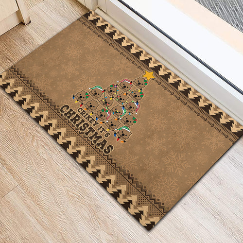 wombat-christmas-tree-rubber-doormat-australia-merry-xmas-simple-style