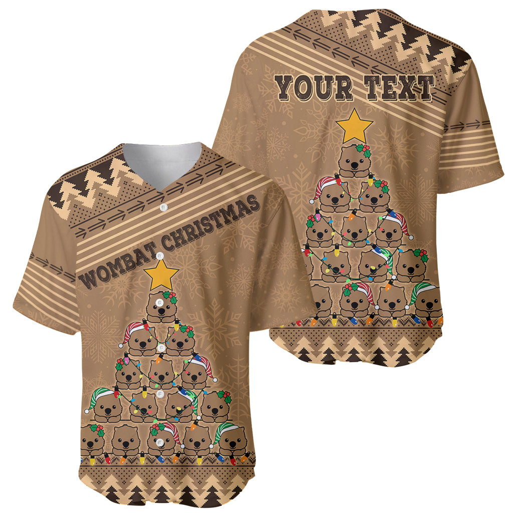 personalised-wombat-christmas-tree-baseball-jersey-australia-merry-xmas-simple-style