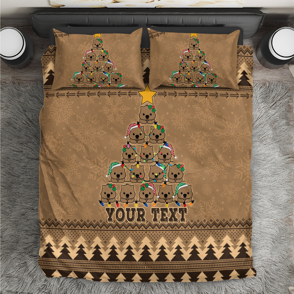 personalised-wombat-christmas-tree-bedding-set-australia-merry-xmas-simple-style