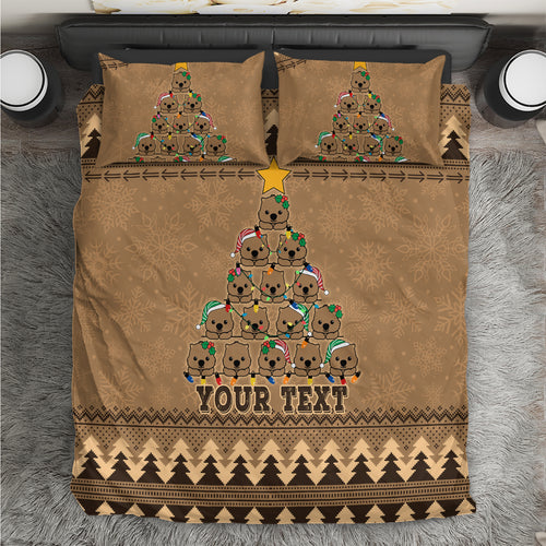 personalised-wombat-christmas-tree-bedding-set-australia-merry-xmas-simple-style