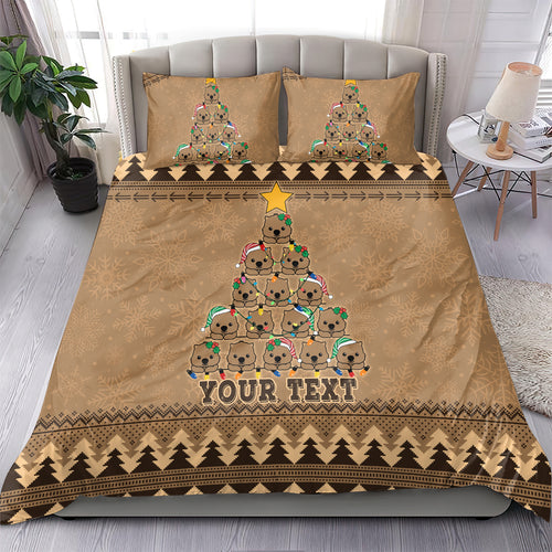 personalised-wombat-christmas-tree-bedding-set-australia-merry-xmas-simple-style