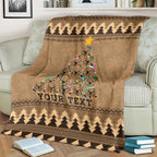 personalised-wombat-christmas-tree-blanket-australia-merry-xmas-simple-style