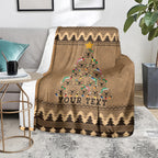 personalised-wombat-christmas-tree-blanket-australia-merry-xmas-simple-style