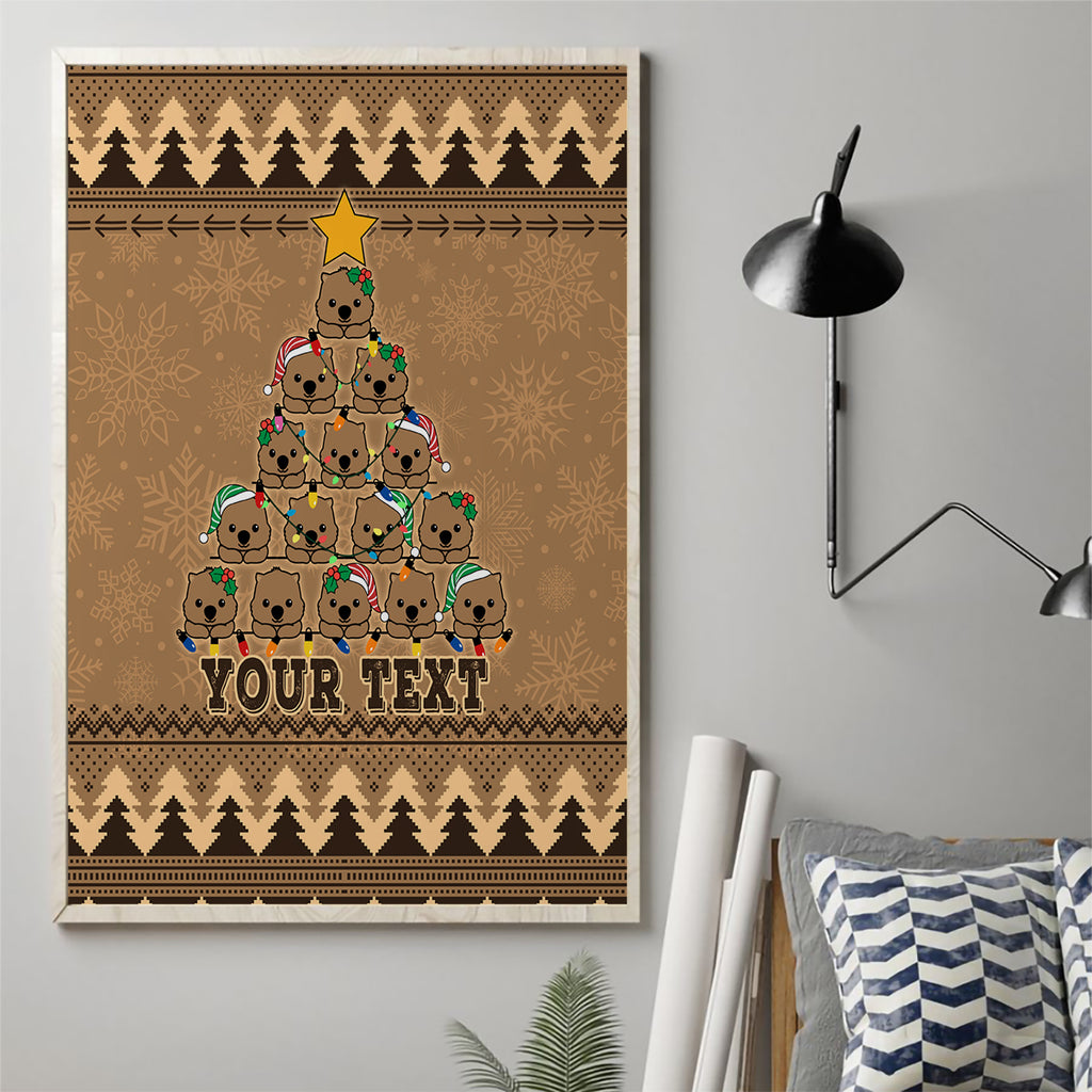 personalised-wombat-christmas-tree-canvas-wall-art-australia-merry-xmas-simple-style