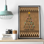 personalised-wombat-christmas-tree-canvas-wall-art-australia-merry-xmas-simple-style