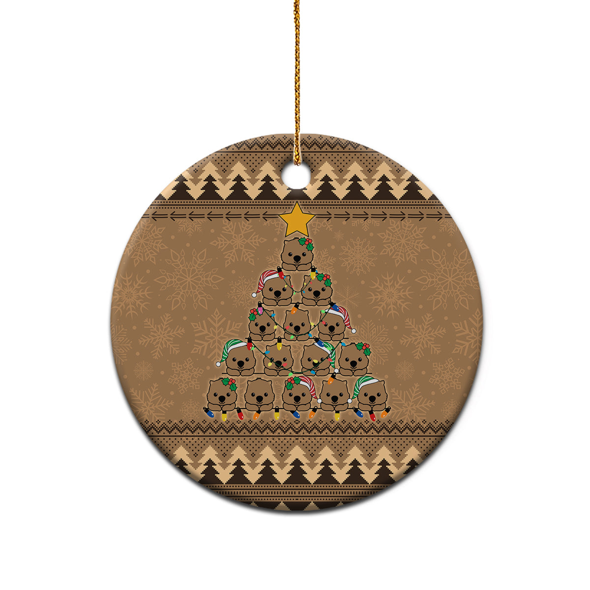 personalised-wombat-christmas-tree-ceramic-ornament-australia-merry-xmas-simple-style