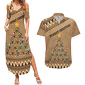 personalised-wombat-christmas-tree-couples-matching-summer-maxi-dress-and-hawaiian-shirt-australia-merry-xmas-simple-style
