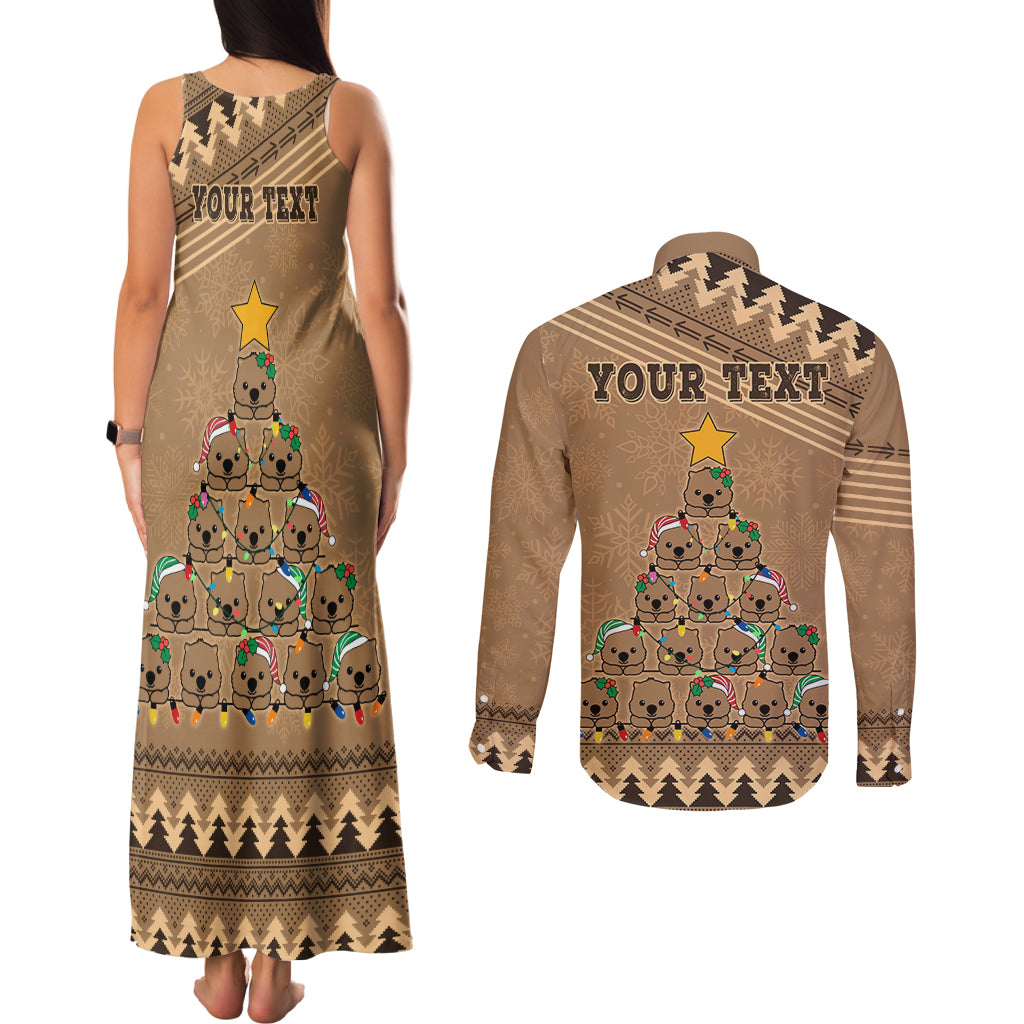 personalised-wombat-christmas-tree-couples-matching-tank-maxi-dress-and-long-sleeve-button-shirt-australia-merry-xmas-simple-style