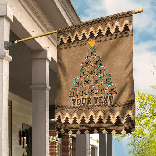 personalised-wombat-christmas-tree-garden-flag-australia-merry-xmas-simple-style
