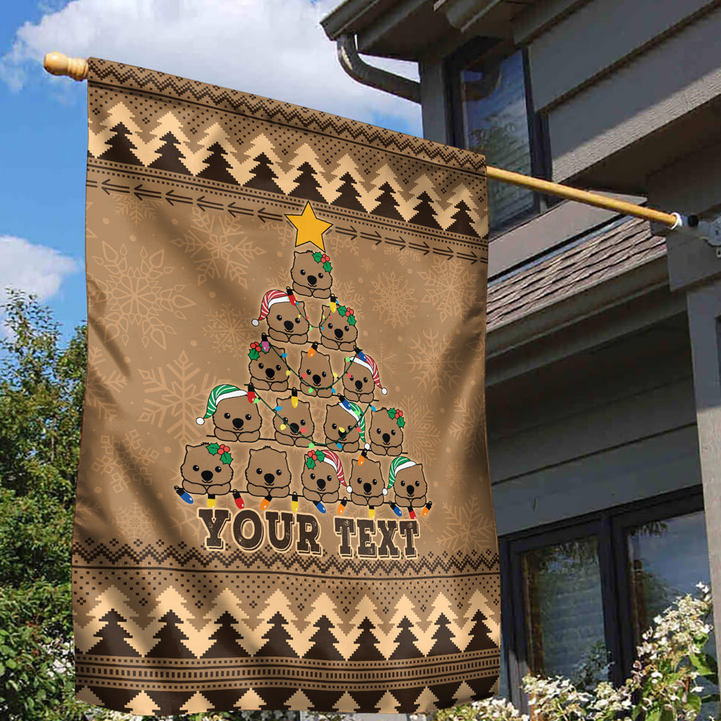 personalised-wombat-christmas-tree-garden-flag-australia-merry-xmas-simple-style