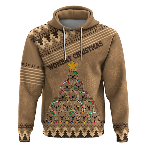 personalised-wombat-christmas-tree-hoodie-australia-merry-xmas-simple-style