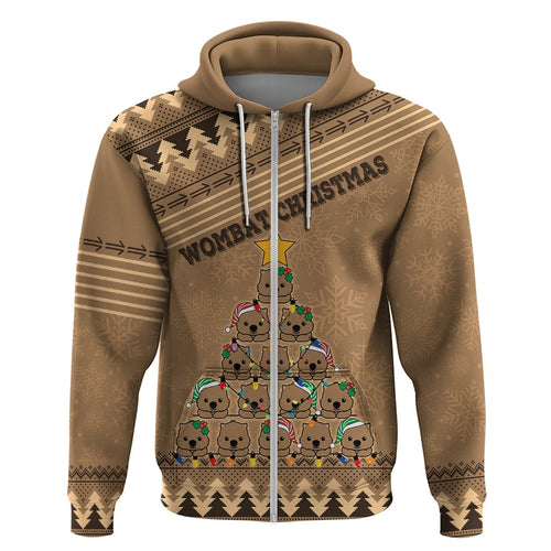 personalised-wombat-christmas-tree-hoodie-australia-merry-xmas-simple-style
