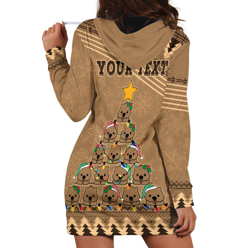 personalised-wombat-christmas-tree-hoodie-dress-australia-merry-xmas-simple-style