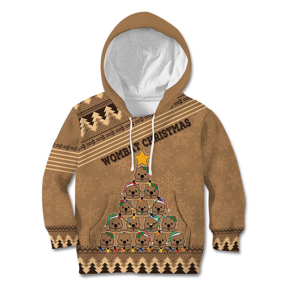 personalised-wombat-christmas-tree-kid-hoodie-australia-merry-xmas-simple-style