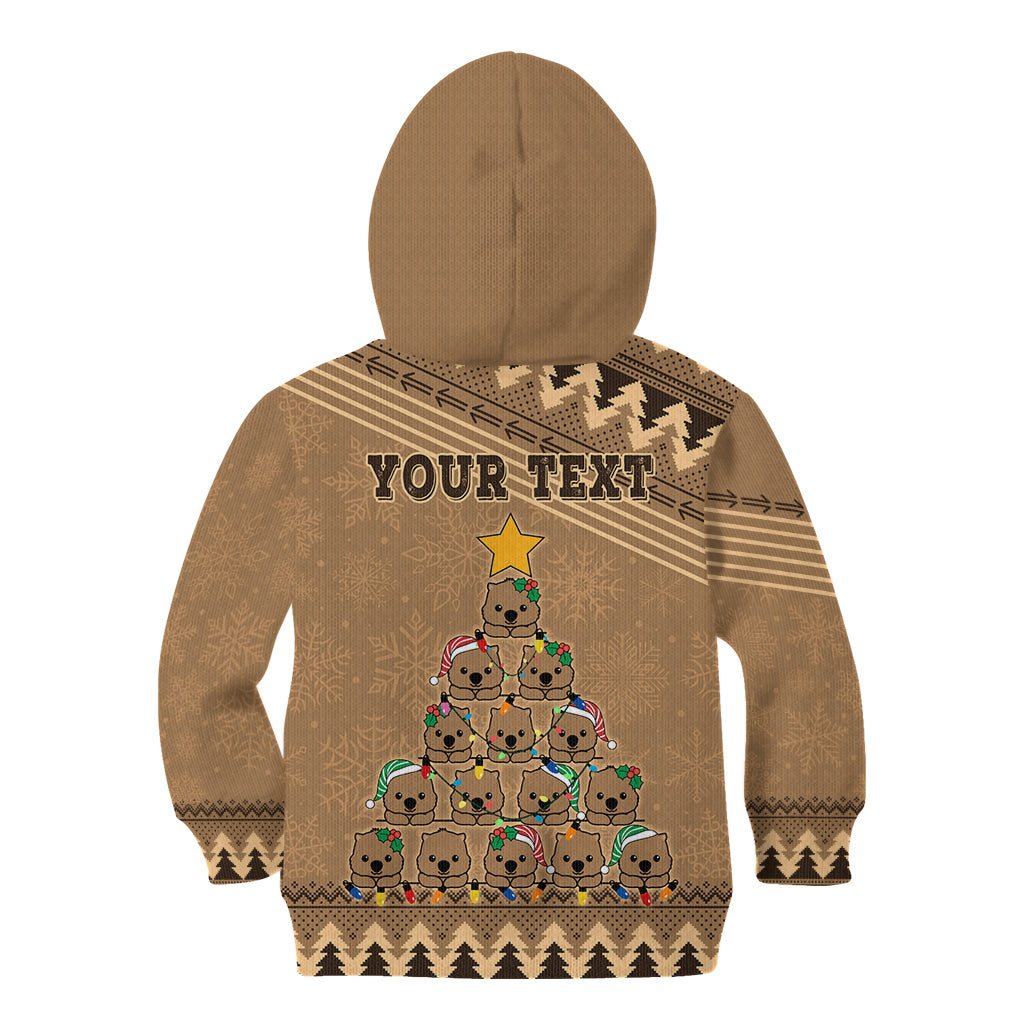 personalised-wombat-christmas-tree-kid-hoodie-australia-merry-xmas-simple-style