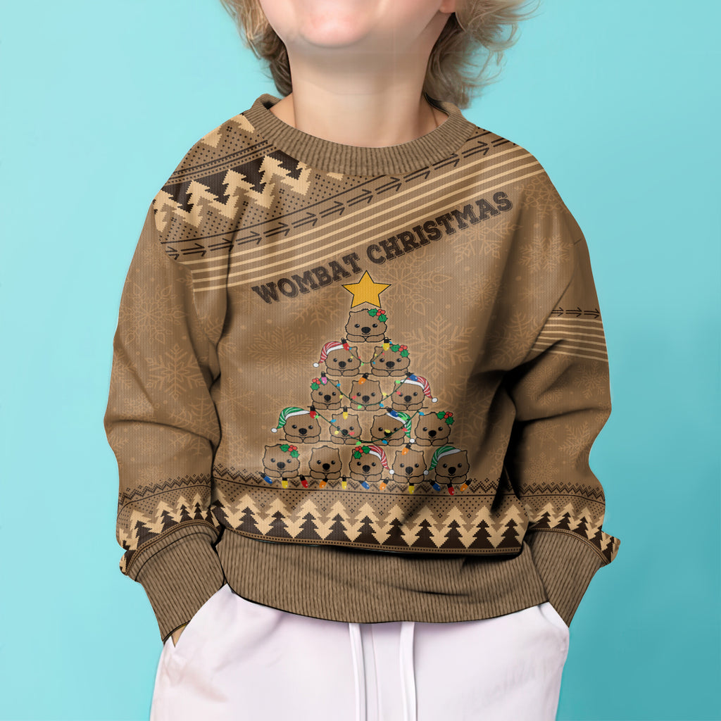 personalised-wombat-christmas-tree-kid-ugly-christmas-sweater-australia-merry-xmas-simple-style