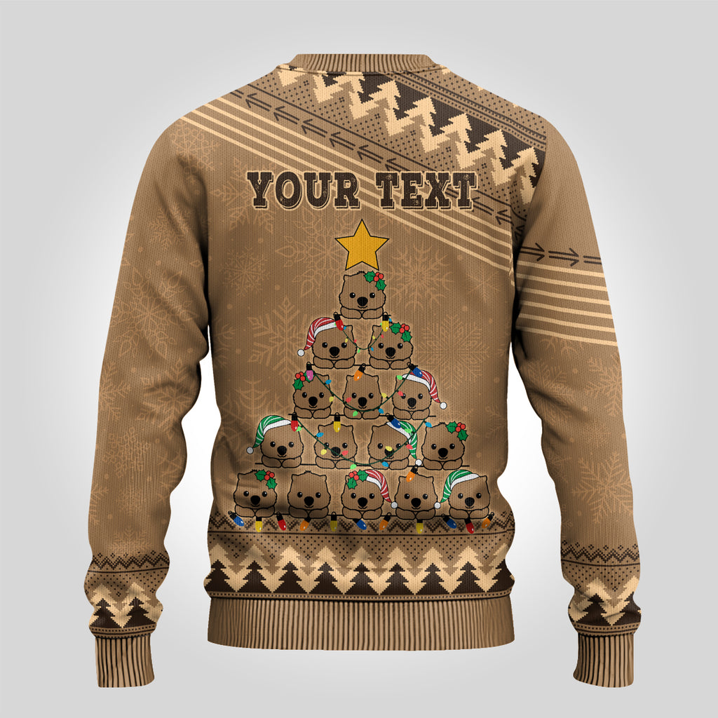 personalised-wombat-christmas-tree-ugly-christmas-sweater-australia-merry-xmas-simple-style