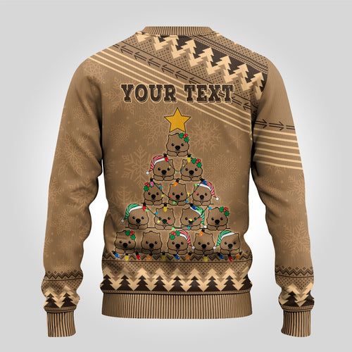 personalised-wombat-christmas-tree-ugly-christmas-sweater-australia-merry-xmas-simple-style