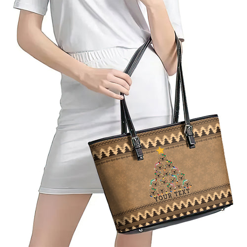 personalised-wombat-christmas-tree-leather-tote-bag-australia-merry-xmas-simple-style