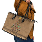 personalised-wombat-christmas-tree-leather-tote-bag-australia-merry-xmas-simple-style
