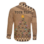 personalised-wombat-christmas-tree-long-sleeve-button-shirt-australia-merry-xmas-simple-style