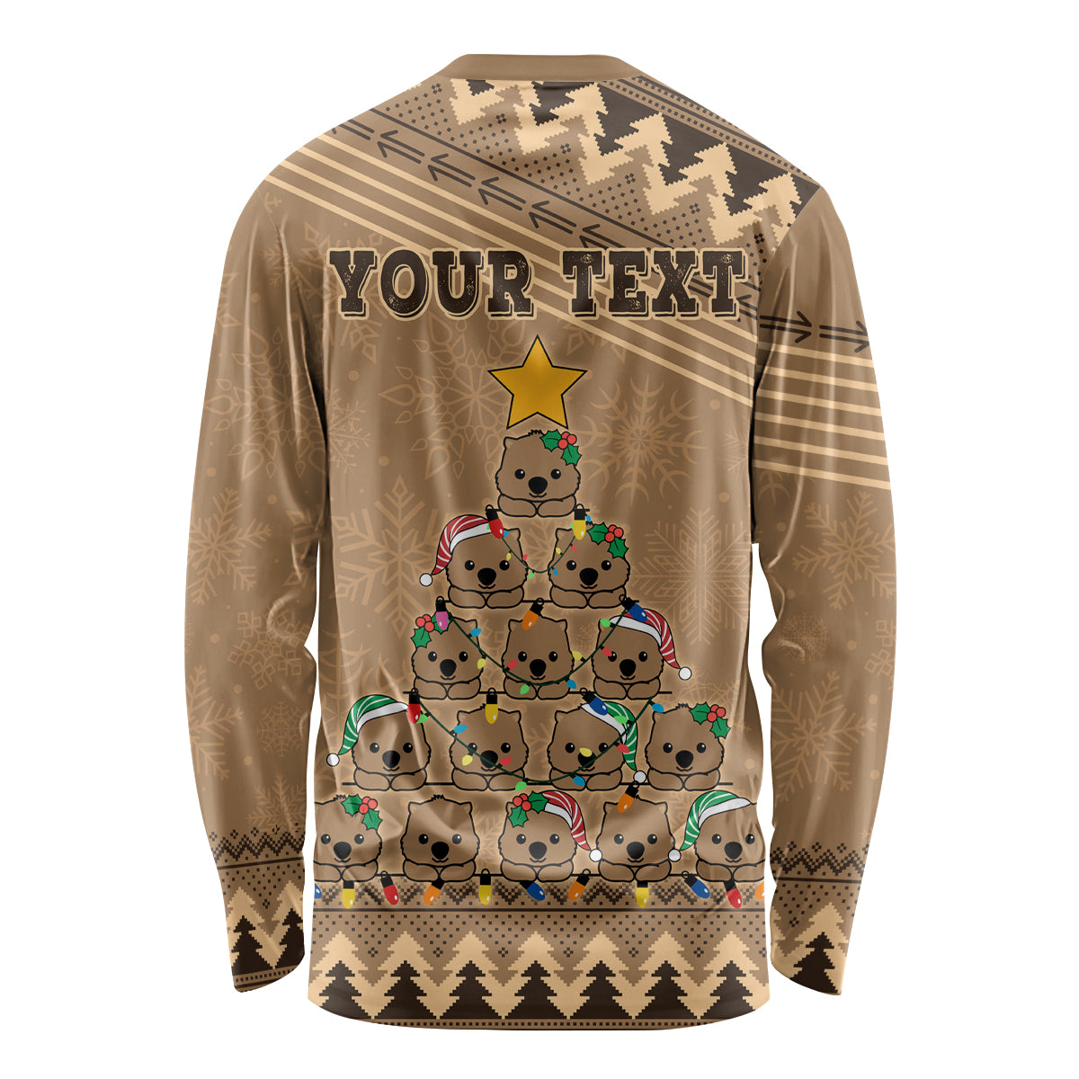 personalised-wombat-christmas-tree-long-sleeve-shirt-australia-merry-xmas-simple-style