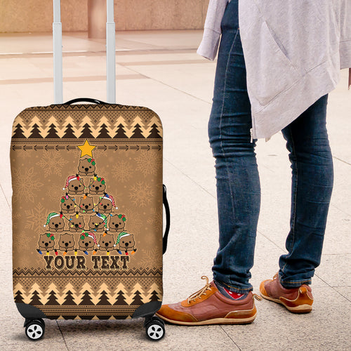 personalised-wombat-christmas-tree-luggage-cover-australia-merry-xmas-simple-style