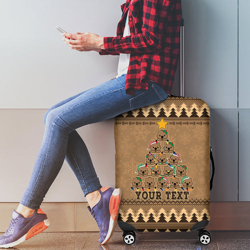 personalised-wombat-christmas-tree-luggage-cover-australia-merry-xmas-simple-style