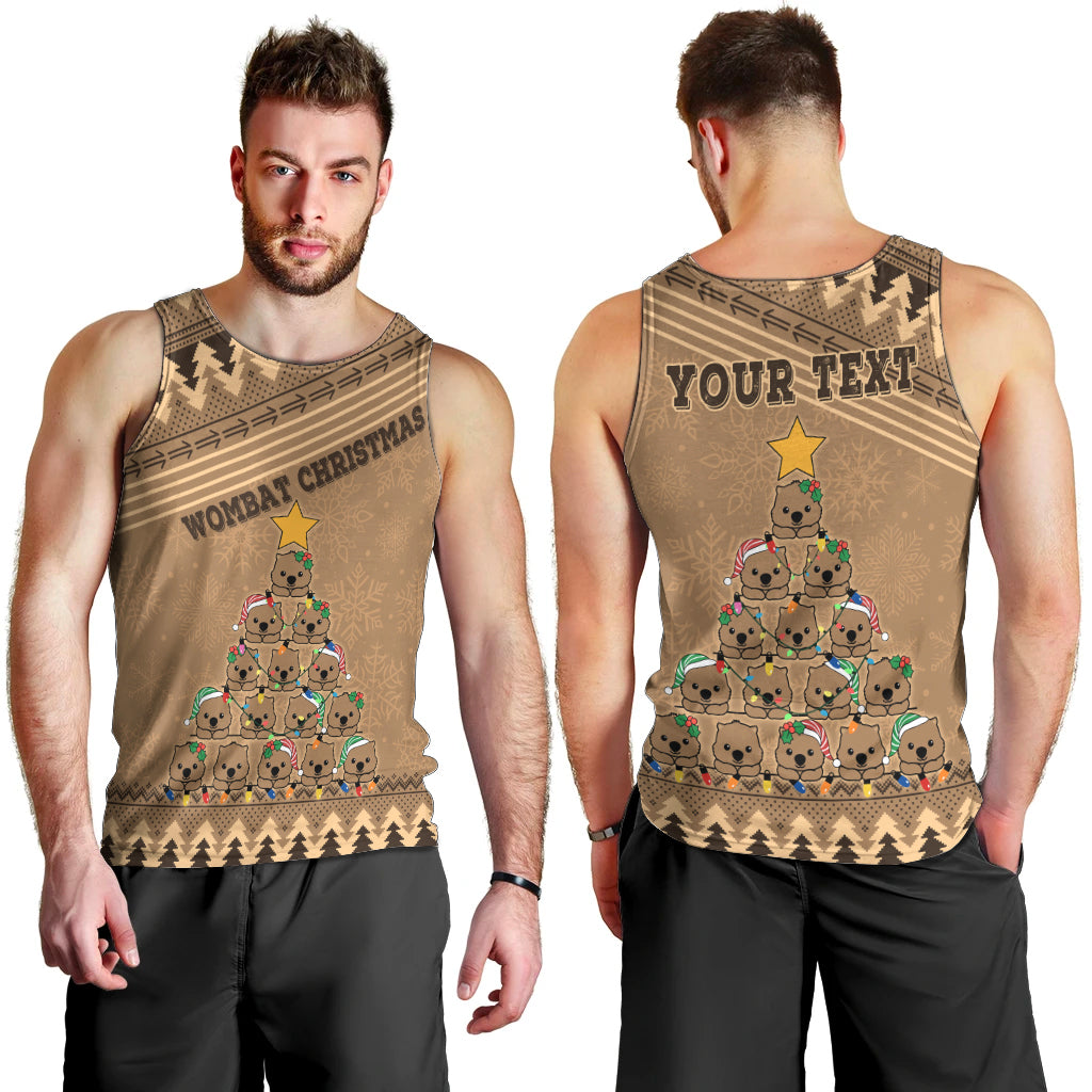 personalised-wombat-christmas-tree-men-tank-top-australia-merry-xmas-simple-style