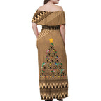 personalised-wombat-christmas-tree-off-shoulder-maxi-dress-australia-merry-xmas-simple-style