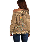 personalised-wombat-christmas-tree-off-shoulder-sweater-australia-merry-xmas-simple-style