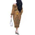 personalised-wombat-christmas-tree-off-the-shoulder-long-sleeve-dress-australia-merry-xmas-simple-style