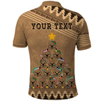 personalised-wombat-christmas-tree-polo-shirt-australia-merry-xmas-simple-style