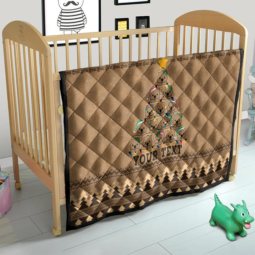 personalised-wombat-christmas-tree-quilt-australia-merry-xmas-simple-style