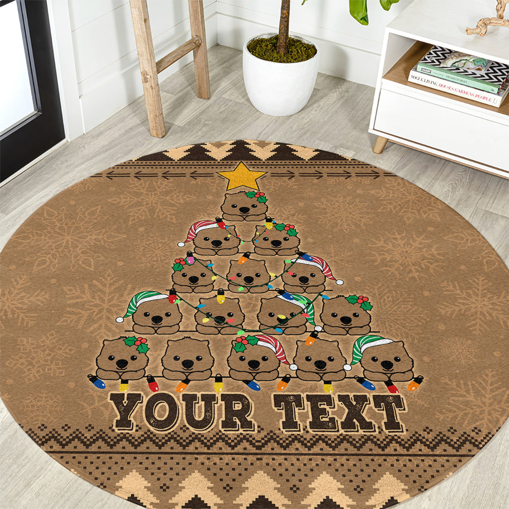 personalised-wombat-christmas-tree-round-carpet-australia-merry-xmas-simple-style
