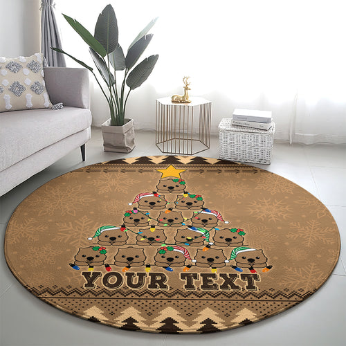 personalised-wombat-christmas-tree-round-carpet-australia-merry-xmas-simple-style