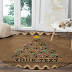 personalised-wombat-christmas-tree-round-carpet-australia-merry-xmas-simple-style