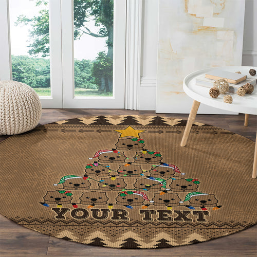 personalised-wombat-christmas-tree-round-carpet-australia-merry-xmas-simple-style