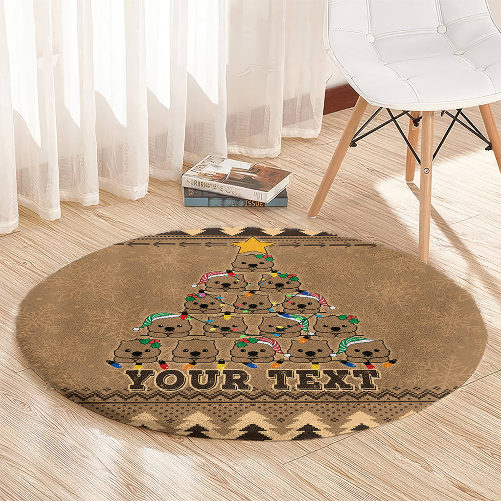 personalised-wombat-christmas-tree-round-carpet-australia-merry-xmas-simple-style