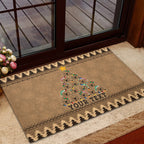 personalised-wombat-christmas-tree-rubber-doormat-australia-merry-xmas-simple-style